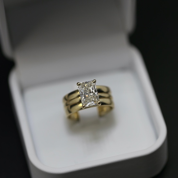 2 carat Diamond ring yellow gold - Picture 5 of 13
